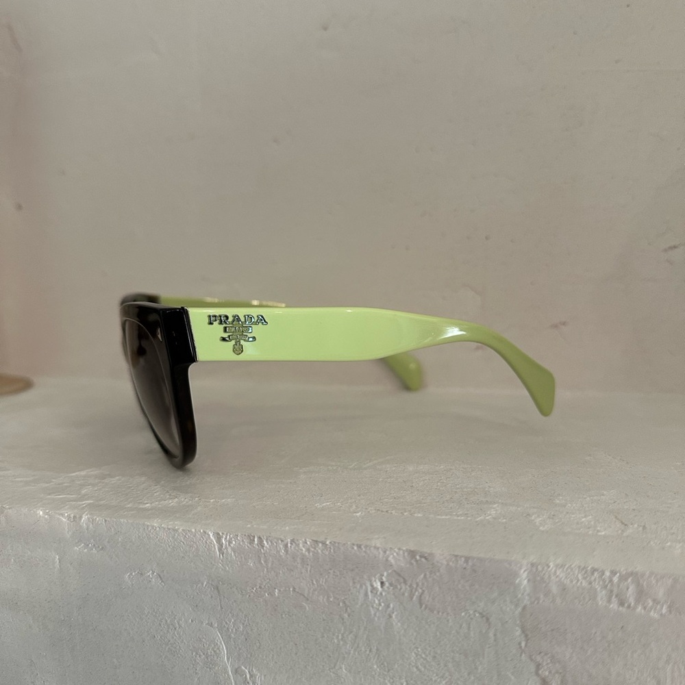 Prada Black and light green sunglasses